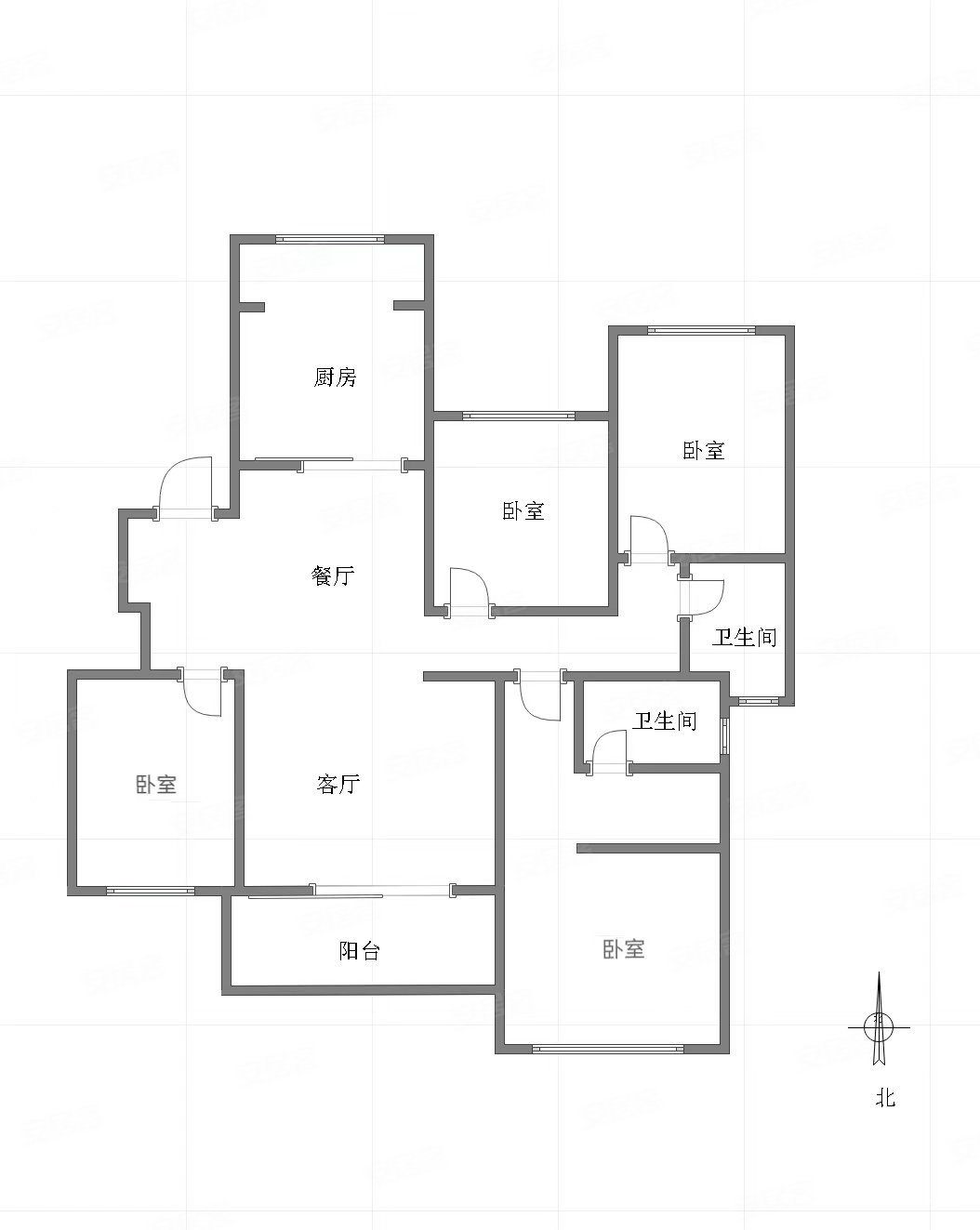 重庆-渝北-北环-约克郡壹號湖畔4室2厅2卫148.38㎡