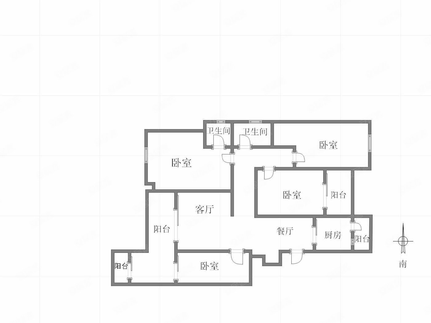 重庆-渝北-北环-约克郡壹號湖畔4室2厅2卫163.62㎡