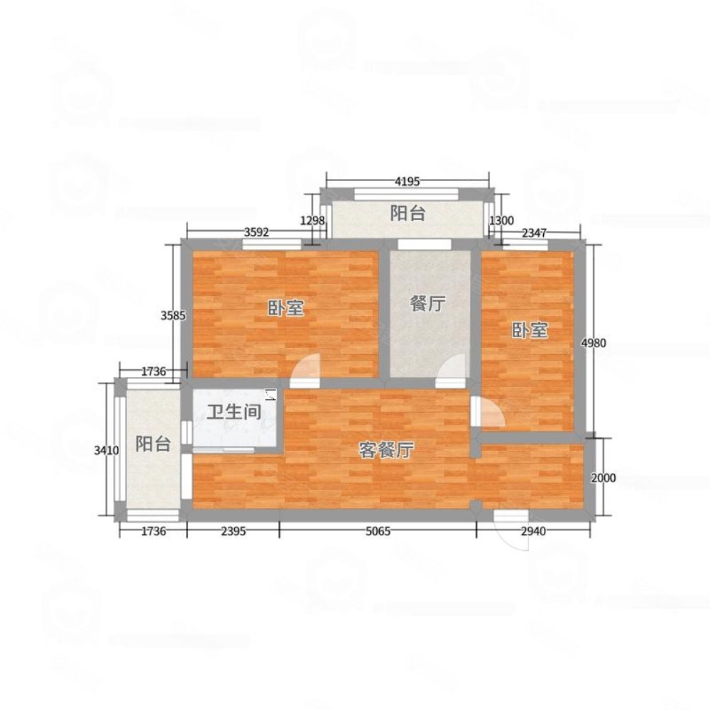 沈阳-铁西-保工-前进社区(铁西)2室2厅1卫67.96㎡