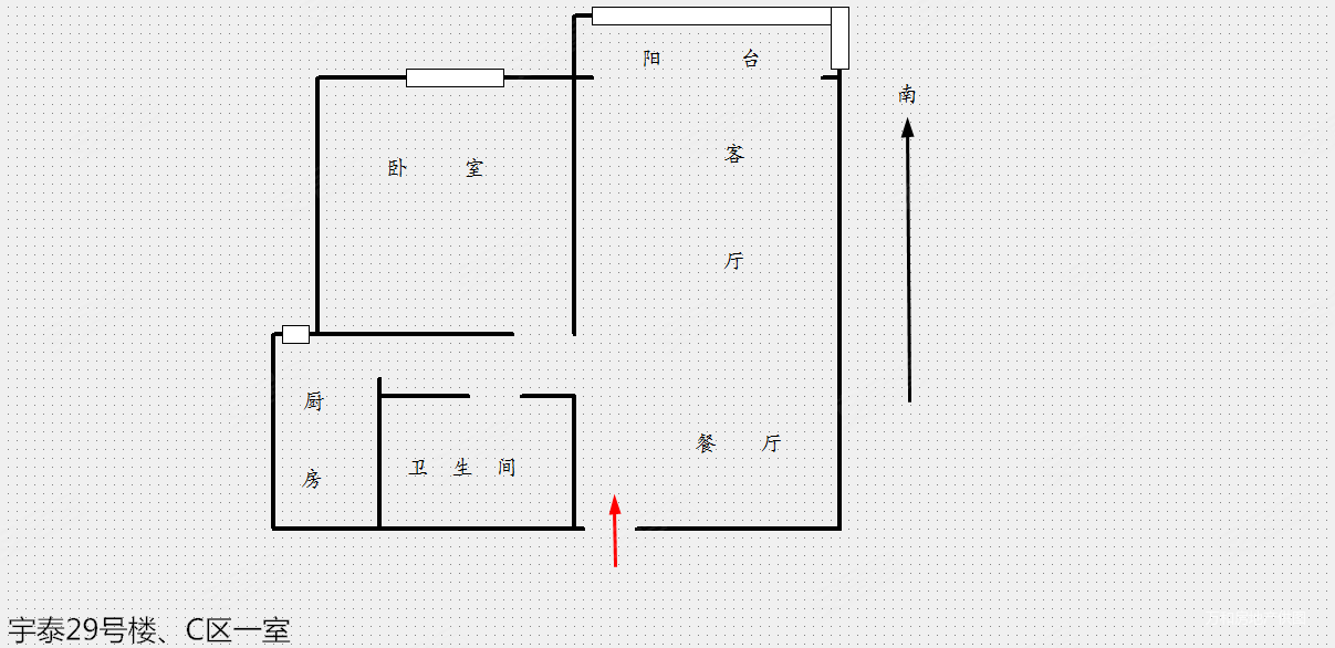 天津-西青-大寺-宇泰家园1室1厅1卫59.85㎡