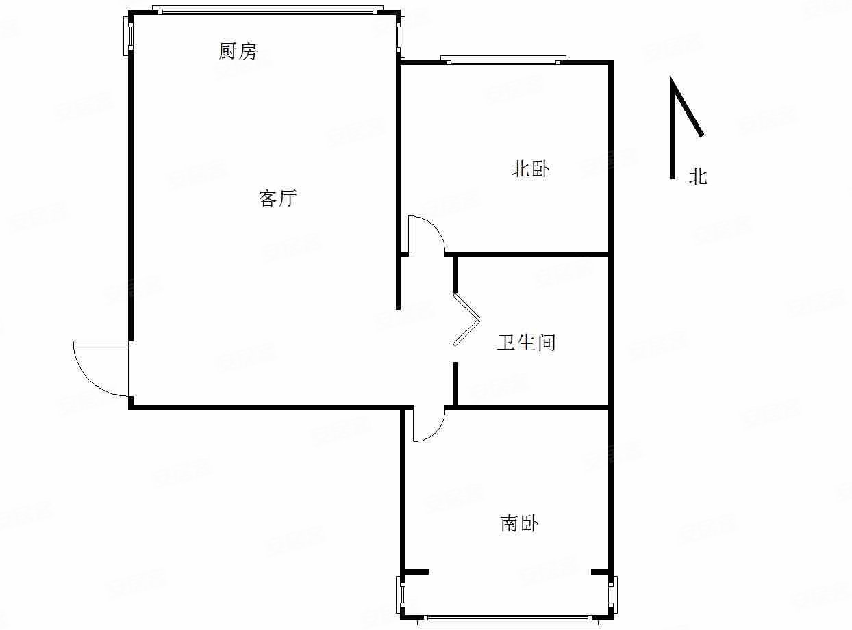 沈阳-铁西-保工-建北社区(新华阁)2室1厅1卫55㎡