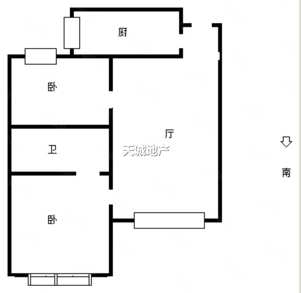 天津-西青-大寺-亲和美园2室1厅1卫72.98㎡