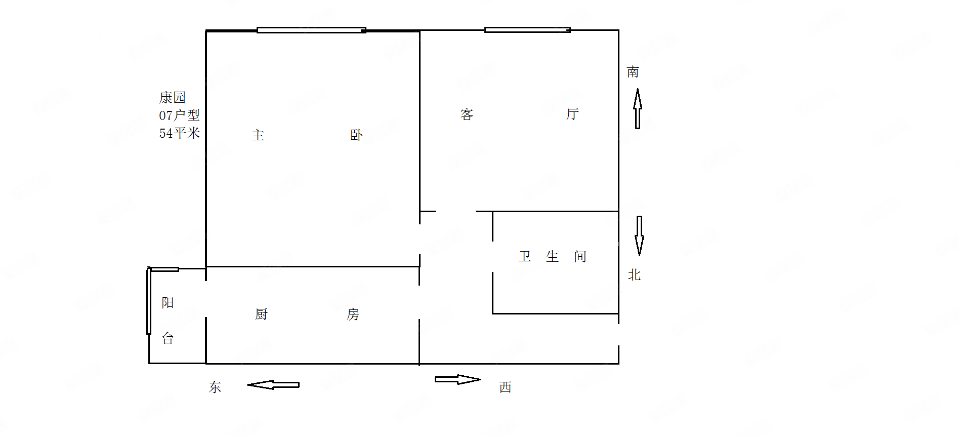 天津-西青-大寺-亲和康园1室1厅1卫48㎡