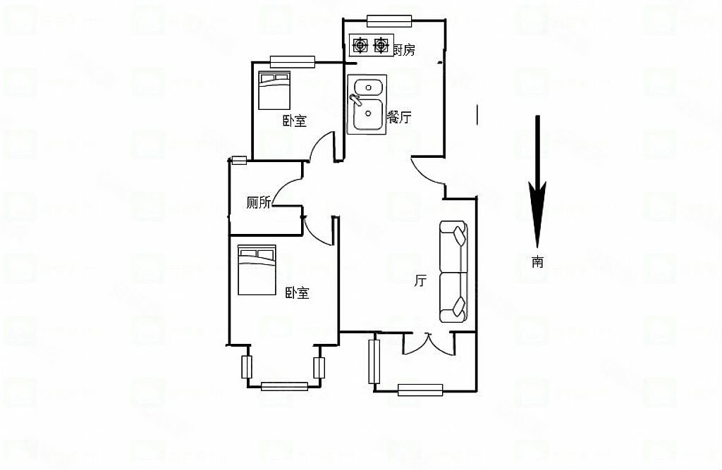 天津-西青-大寺-博文苑2室2厅1卫105.22㎡