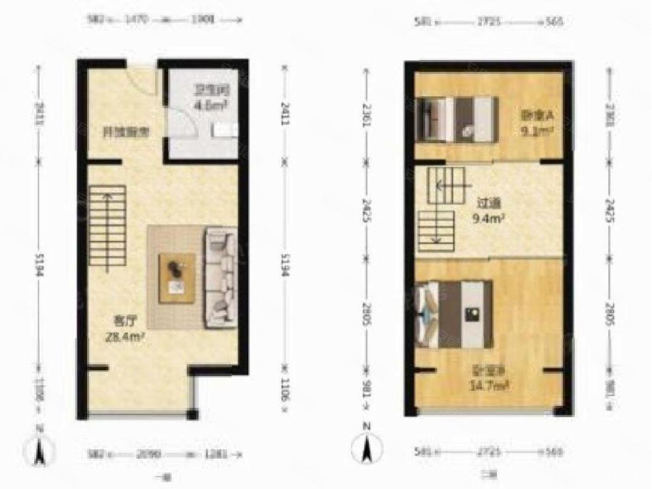 苏州-吴中-长桥-旺吴金座2室2厅1卫39.37㎡