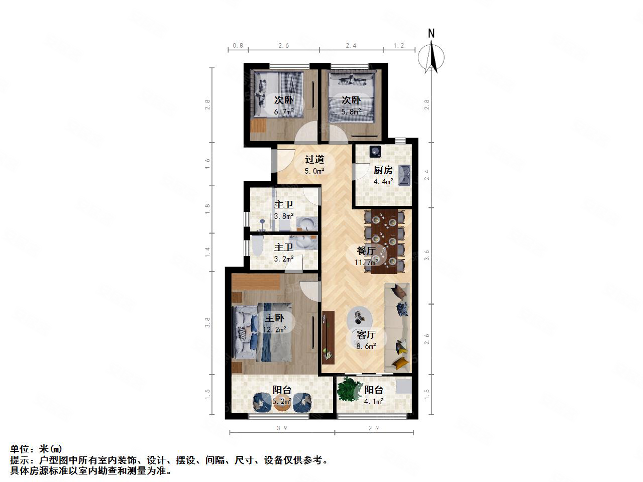 杭州-滨江-白马湖-中南白马湖壹号(公寓住宅)3室2厅2卫89.08㎡