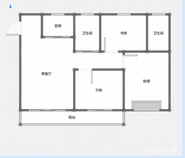 温州-鹿城-车站大道-中梁鹿城中心3室2厅2卫118.53㎡