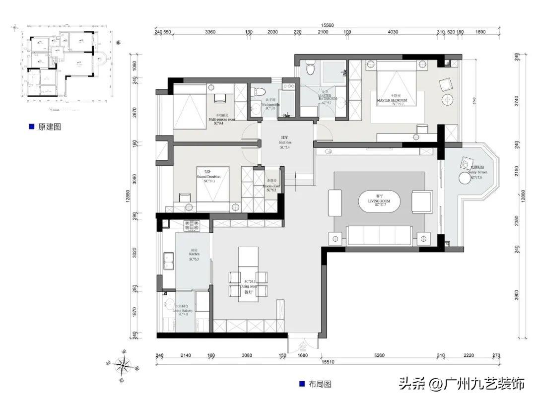 广州装修 - 跃式客厅+多功能空间，偷偷惊艳所有人