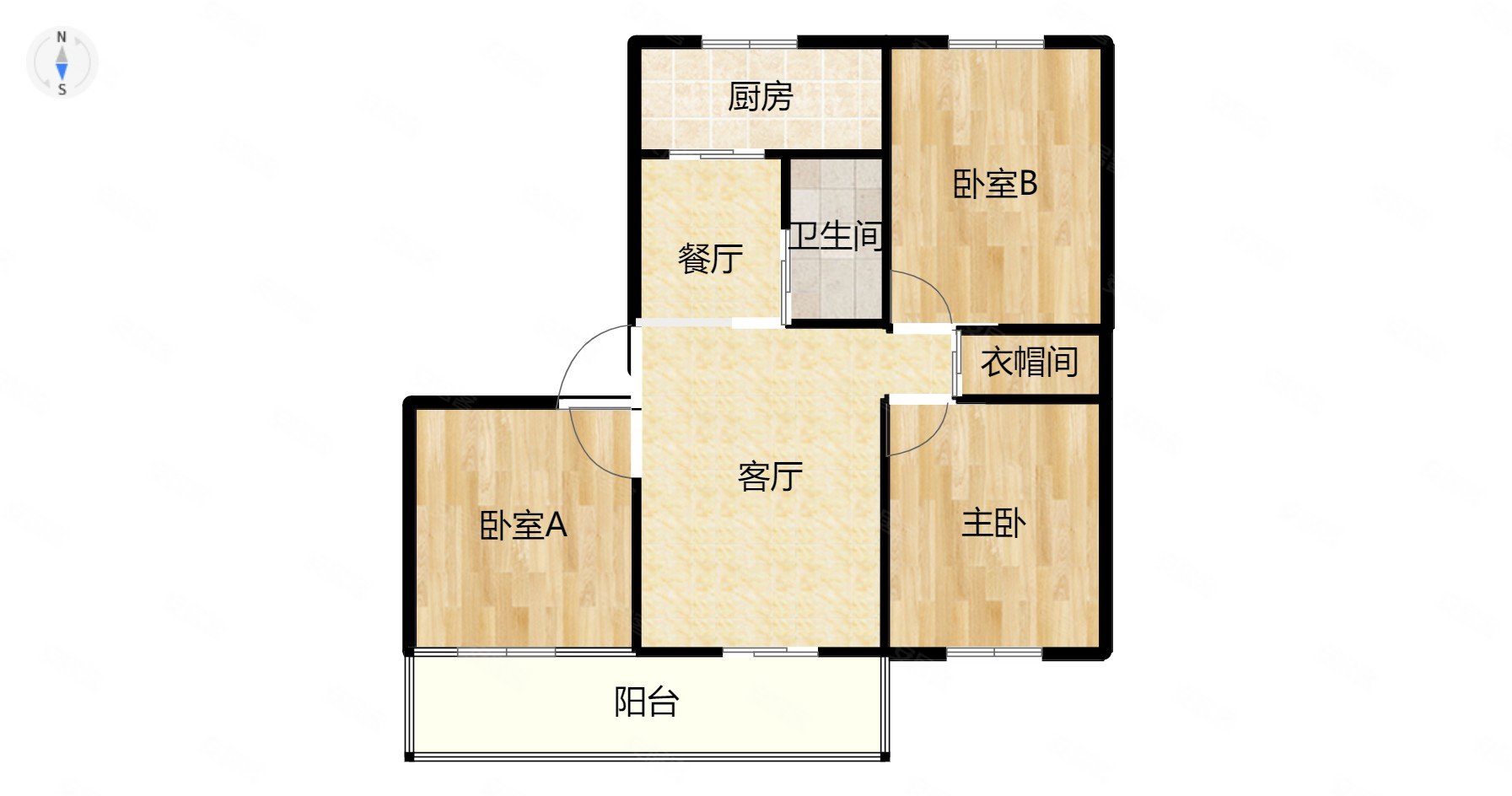 连云港-海州-苍梧小学-华阳丽都佳园3室2厅1卫122.6㎡