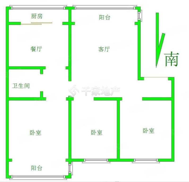 唐山-路北-百货大楼-郭大里建科楼3室2厅1卫125㎡