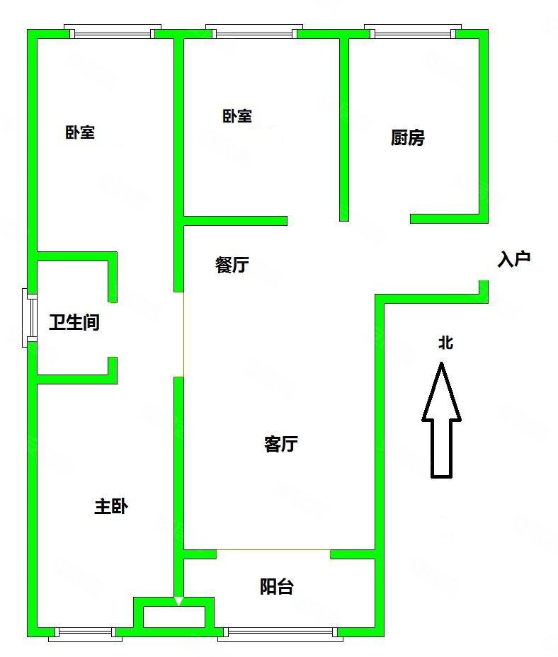 保定-莲池-保定高铁东站-未来花郡(北区)3室2厅1卫98㎡