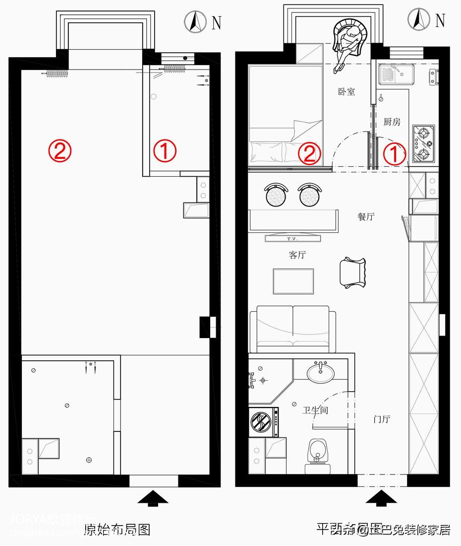 北京女孩花百万买30㎡小屋，12㎡客厅装下餐厅和衣帽间，太聪明了