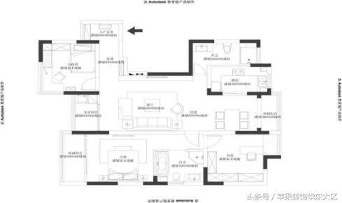 南通苹果装饰装修案例 城市嘉苑130㎡现代简约风