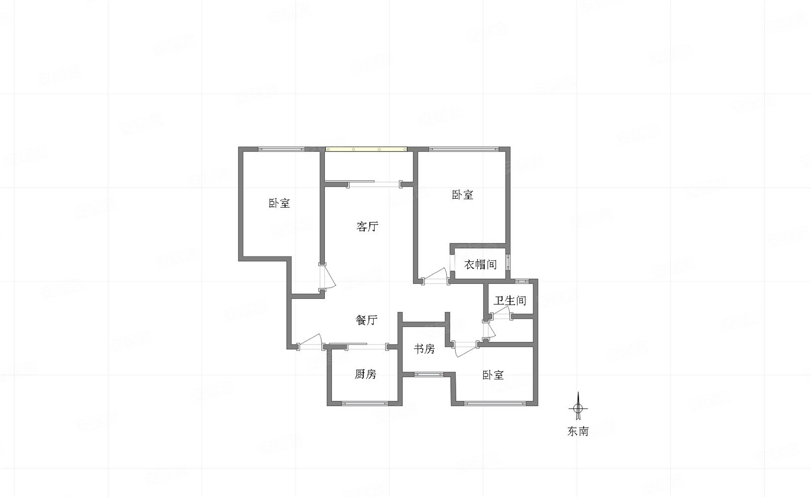 重庆-渝北-北环-约克郡壹號湖畔4室2厅1卫148.74㎡