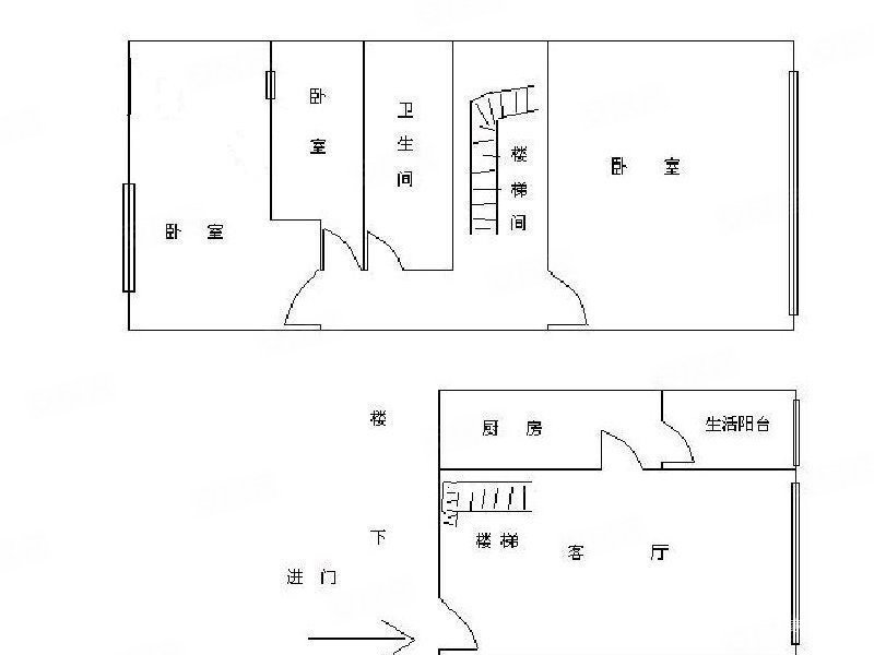 重庆-渝北-北环-龙湖MOCO中心2室2厅1卫63.45㎡