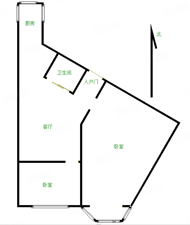 沈阳-铁西-保工-建大四小区2室1厅1卫60.49㎡