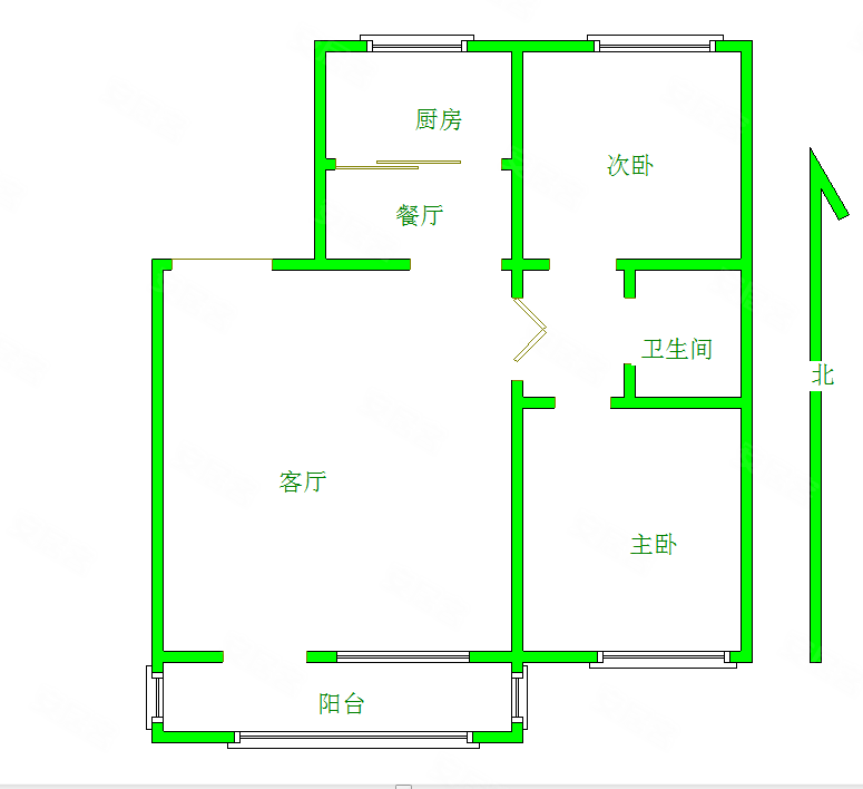 呼和浩特-赛罕-长乐宫-电大小区2室2厅1卫102㎡