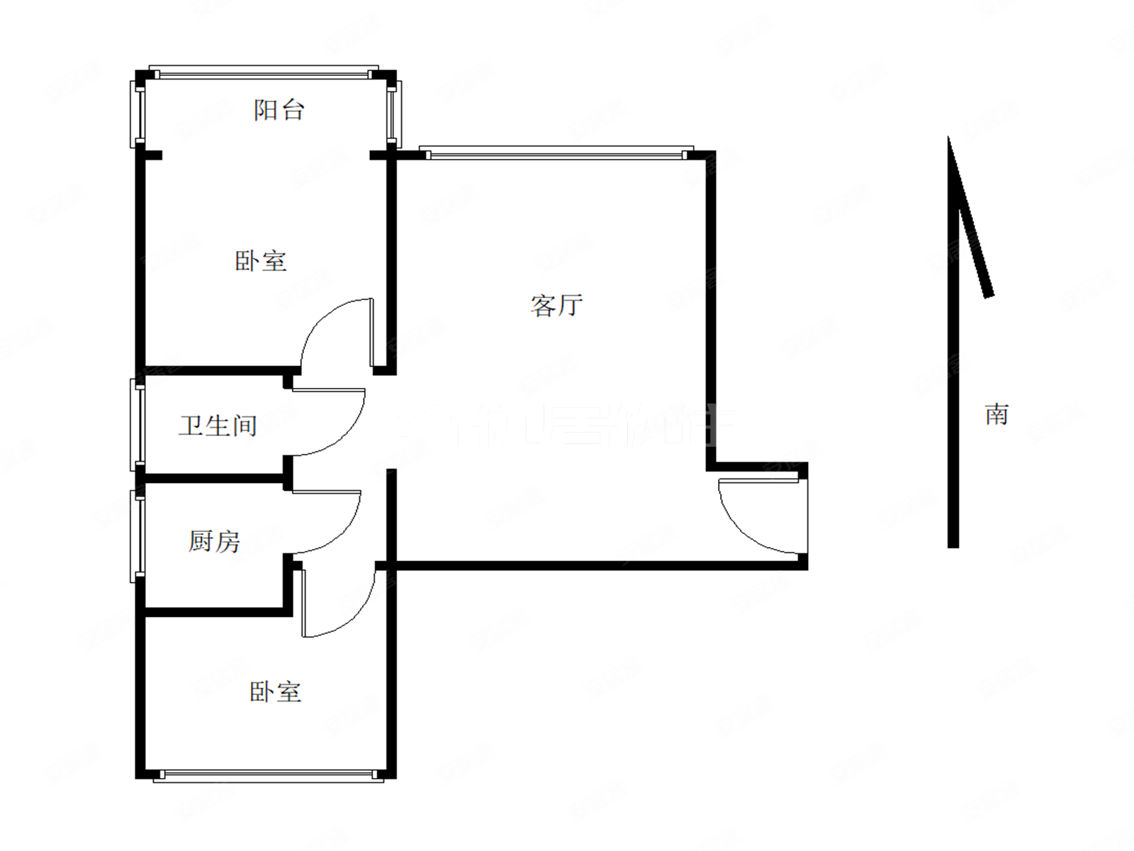 呼和浩特-赛罕-长乐宫-维多利摩尔城2室1厅1卫83㎡