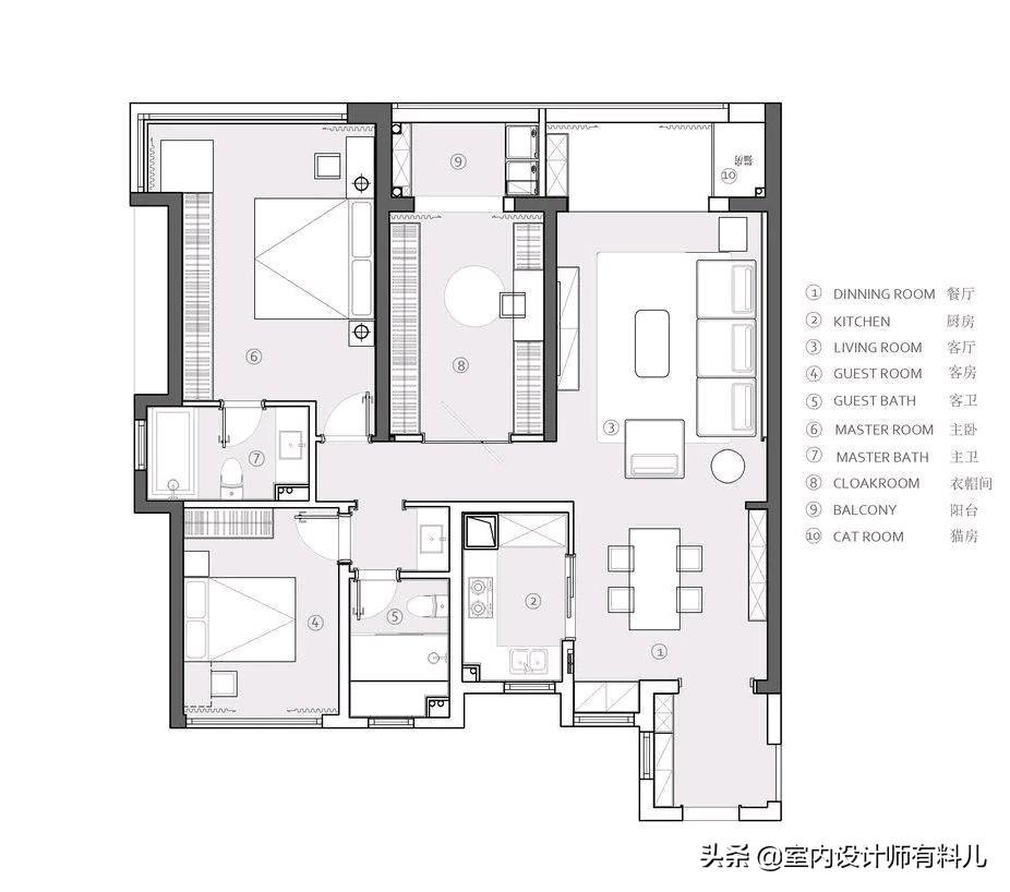 武汉：120㎡小家装修花了30万，2人2猫混居，时尚好看给大家晒晒