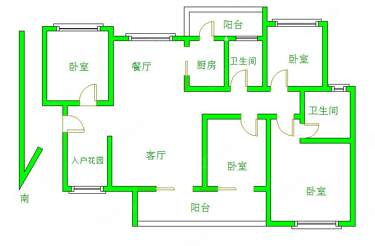 湛江-赤坎-世贸-公园一号5室2厅2卫146㎡