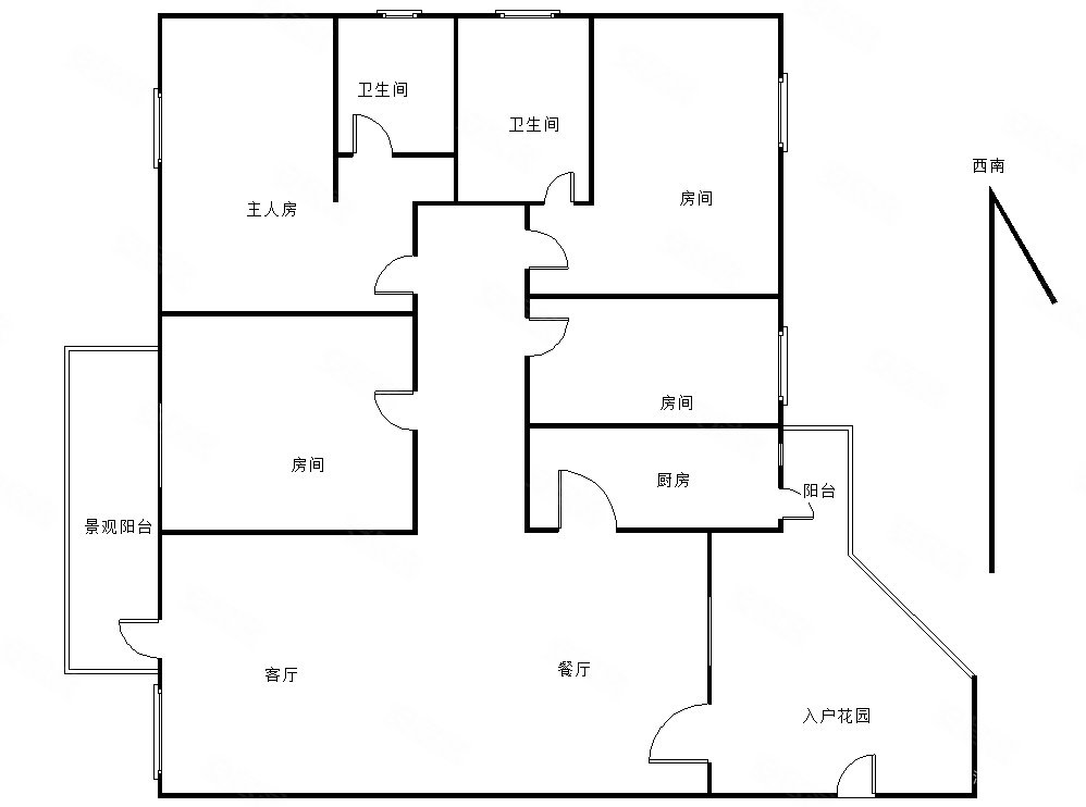 湛江-赤坎-世贸-富虹上游城4室2厅2卫176㎡