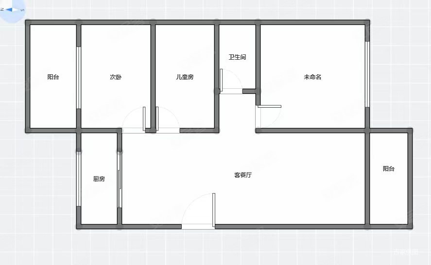 黄冈-麻城-将军路-滨江御景二期3室2厅1卫82㎡