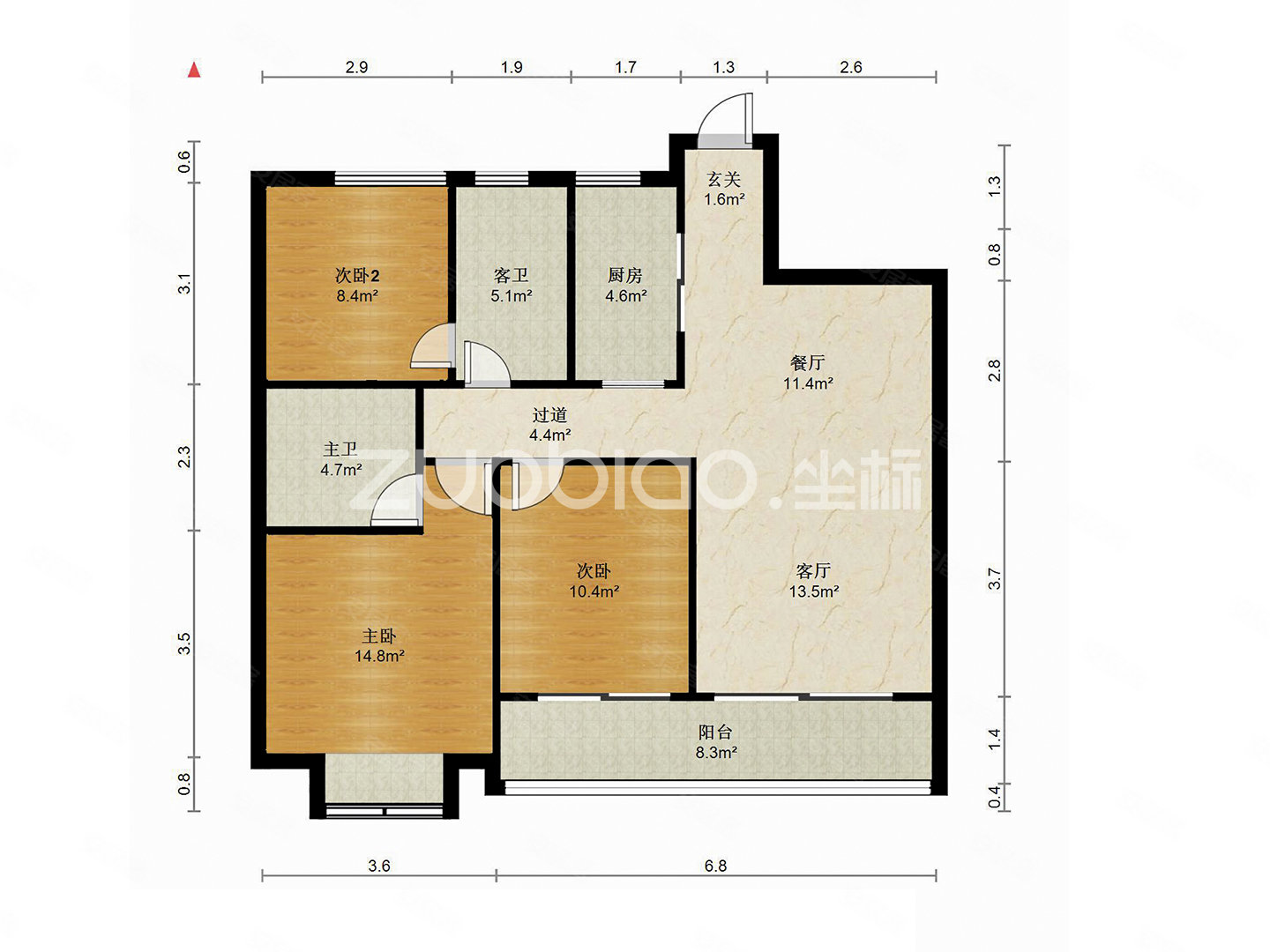 义乌-稠城-稠州公园-稠州府A区3室2厅3卫105㎡