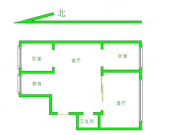 呼和浩特-赛罕-长乐宫-豪景花园2室2厅1卫111.94㎡