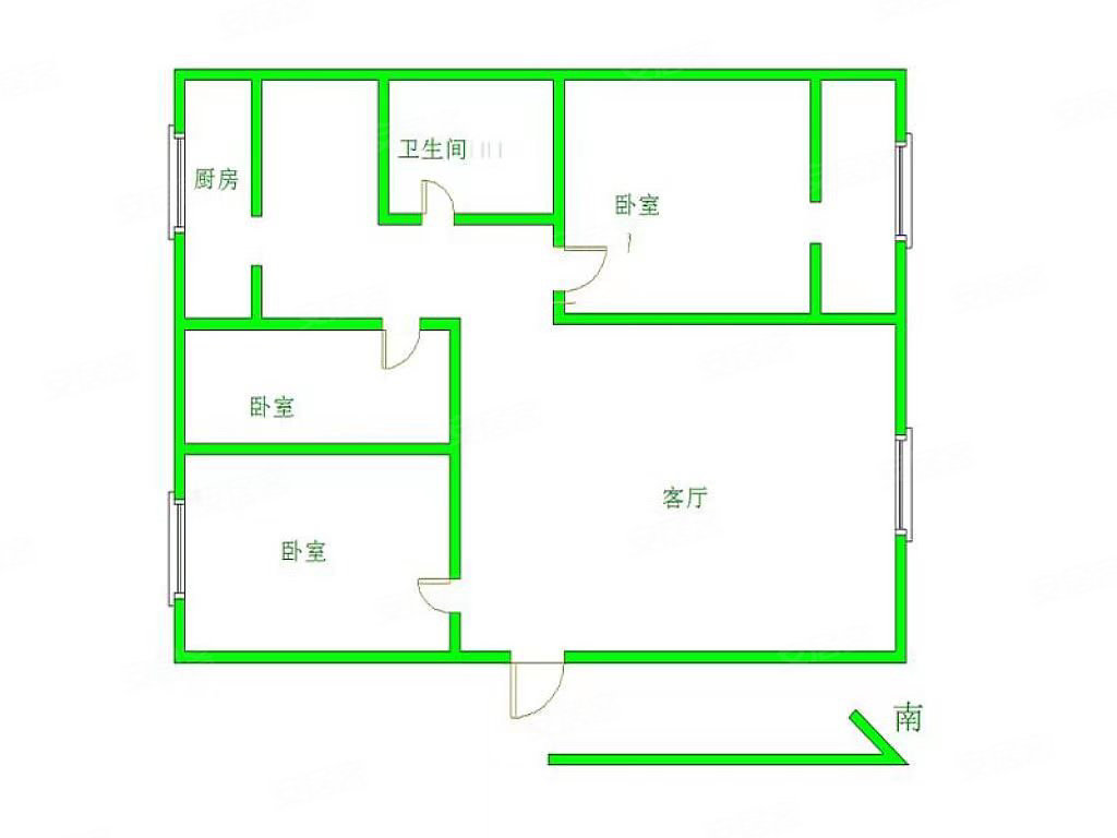 临汾-尧都-五洲国际广场-中骏国际社区4期2室2厅1卫90㎡