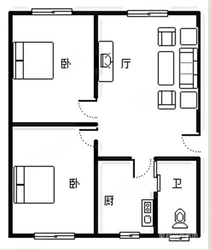 遵义-红花岗-北京路-大井坎住宅楼2室2厅1卫75㎡