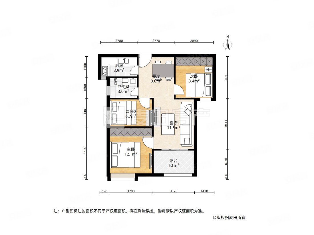 福州-仓山-奥体中心-阳光城丽兹公馆3室2厅1卫82.21㎡