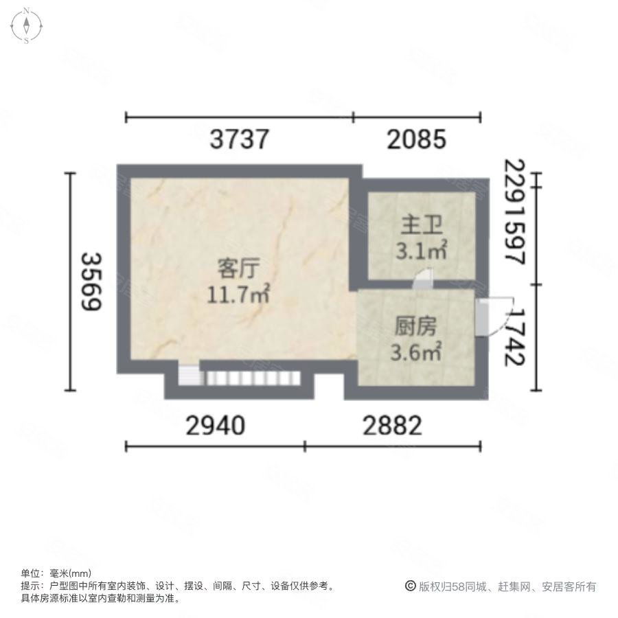 郑州-金水-21世纪社区-21世纪社区左岸国际1室1厅1卫29.58㎡