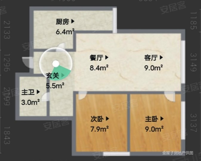 西宁-城东-八一路-青发小区2室2厅1卫82.72㎡