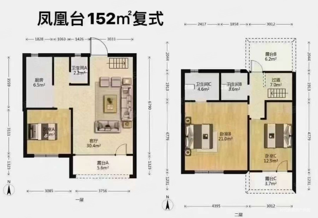 银川-金凤-丰登-世茂世悦府4室2厅3卫152㎡