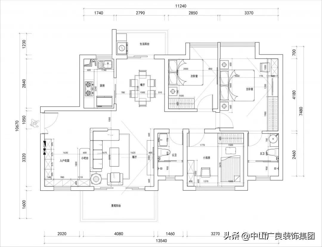 中山装修案例 - 横栏远洋启辰-新中式客厅装修