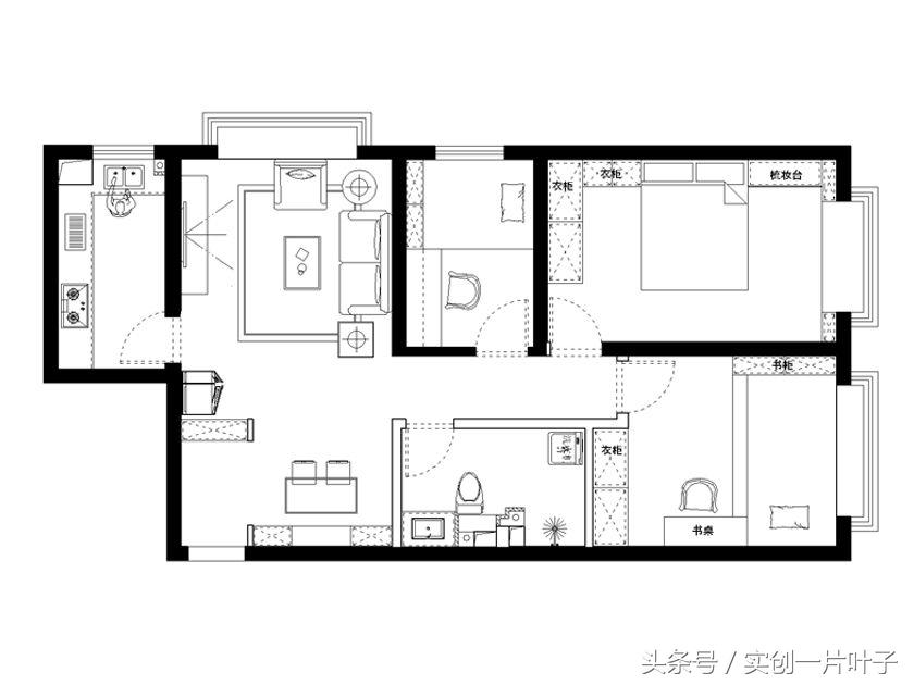 西宁 省广电局家属院105㎡现代简约装修案例 如果您家房子面积不够大就应该这么装