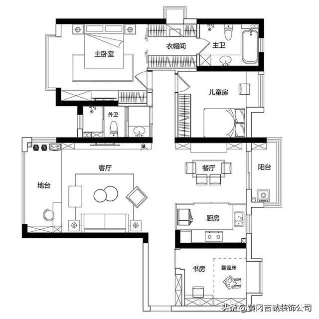 106m²多彩北欧风装修，清新有活力！