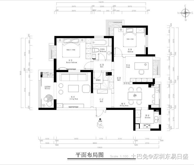 120㎡现代简约设计案例赏析