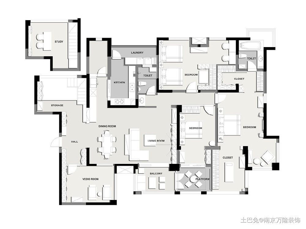 138m²美式—蒂凡尼的早餐