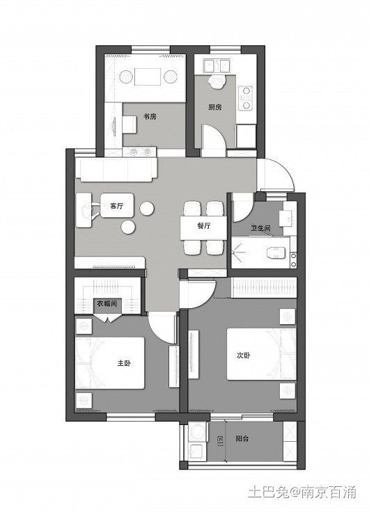 72m²三口之家：想起家是春光与你的笑颜