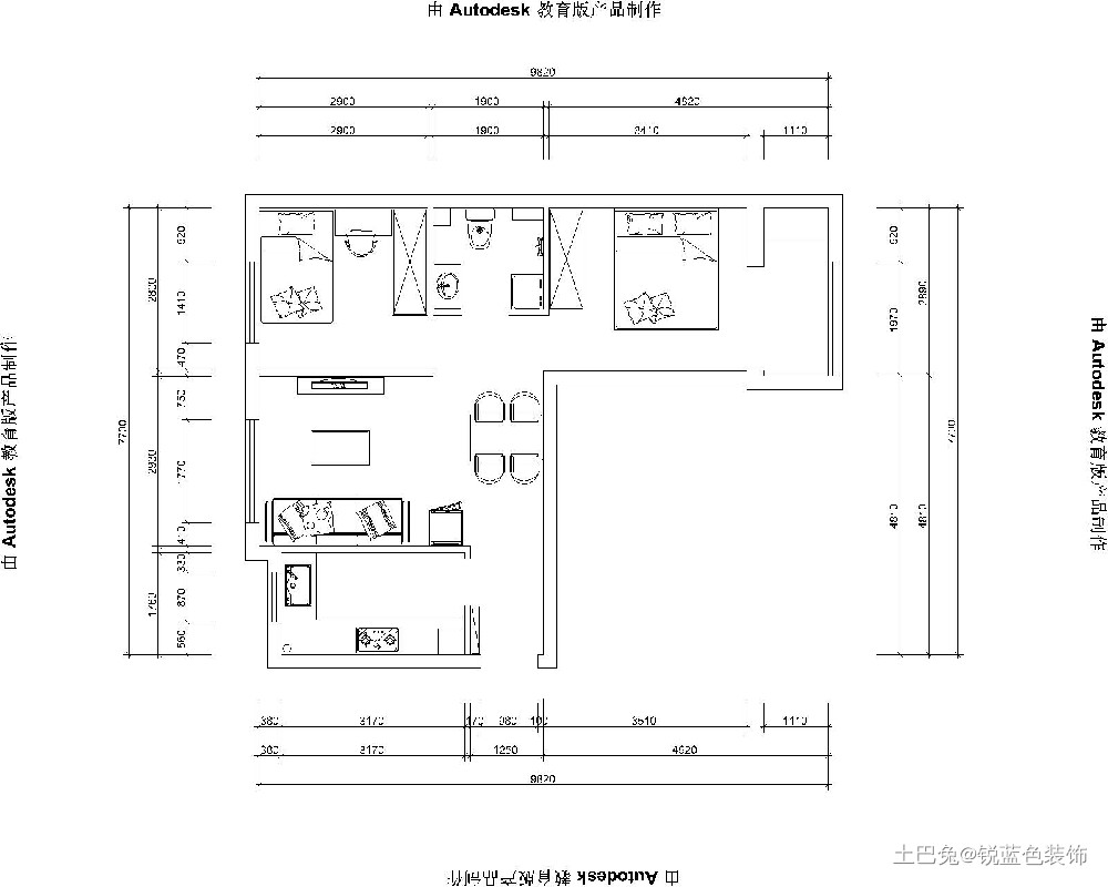 54平米现代简约两居室，清爽干练~