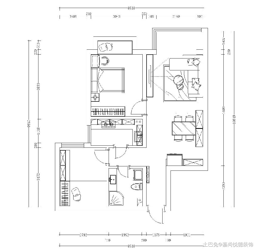 「温度HOME」60㎡北欧风两居室