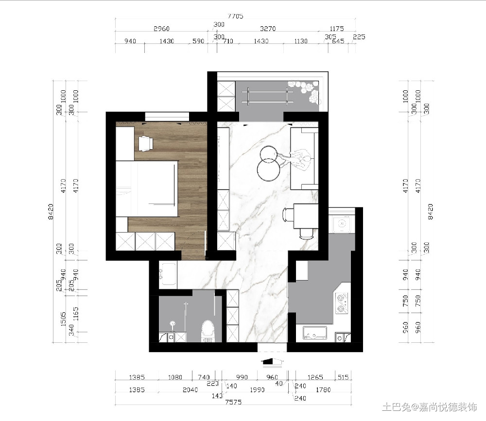 63平米/简约而不简单/灰色系