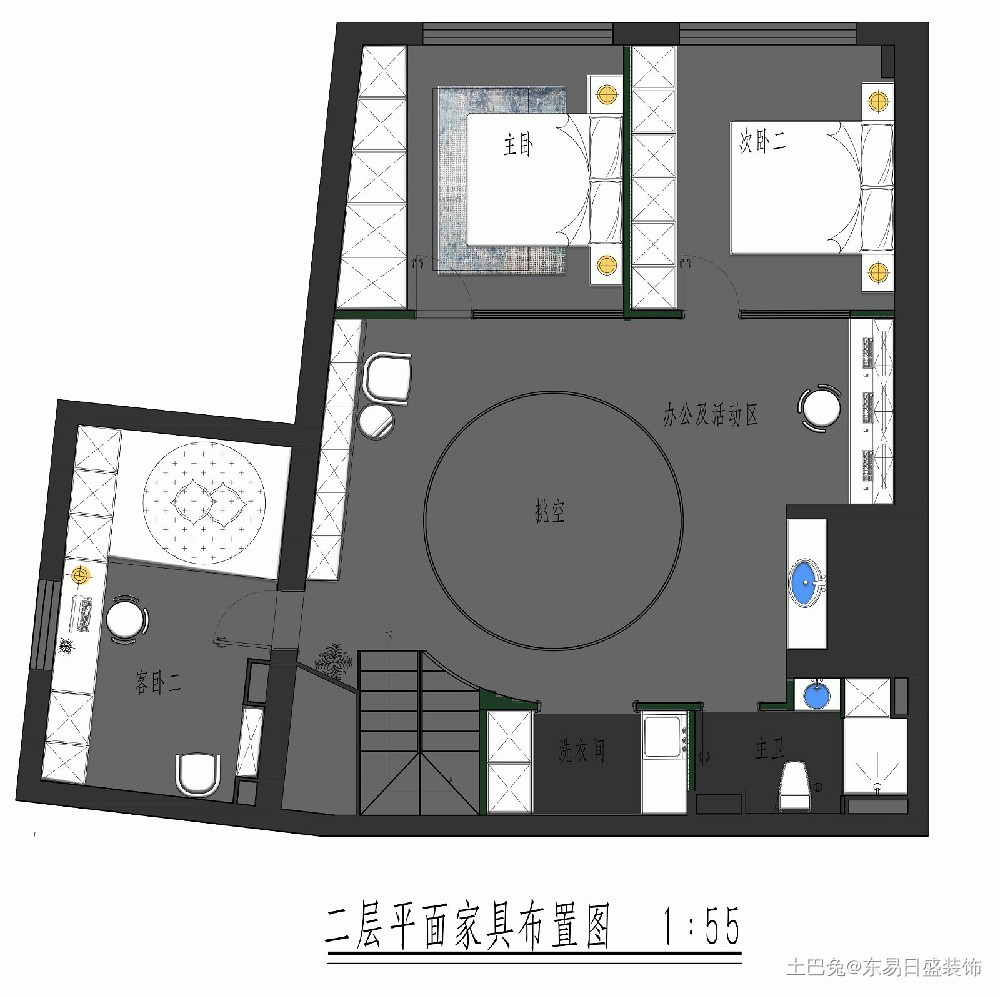 苹果社区165平米，loft现代风