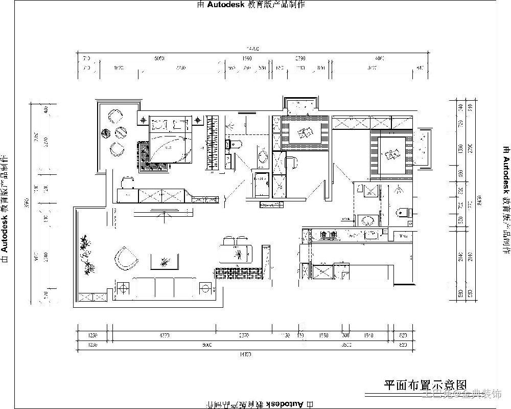 110平米三居简约风格设计方案