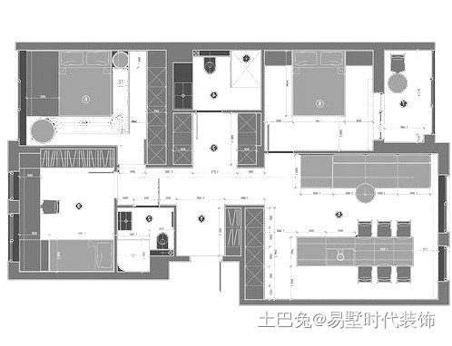 87㎡现代三居 无主灯设计