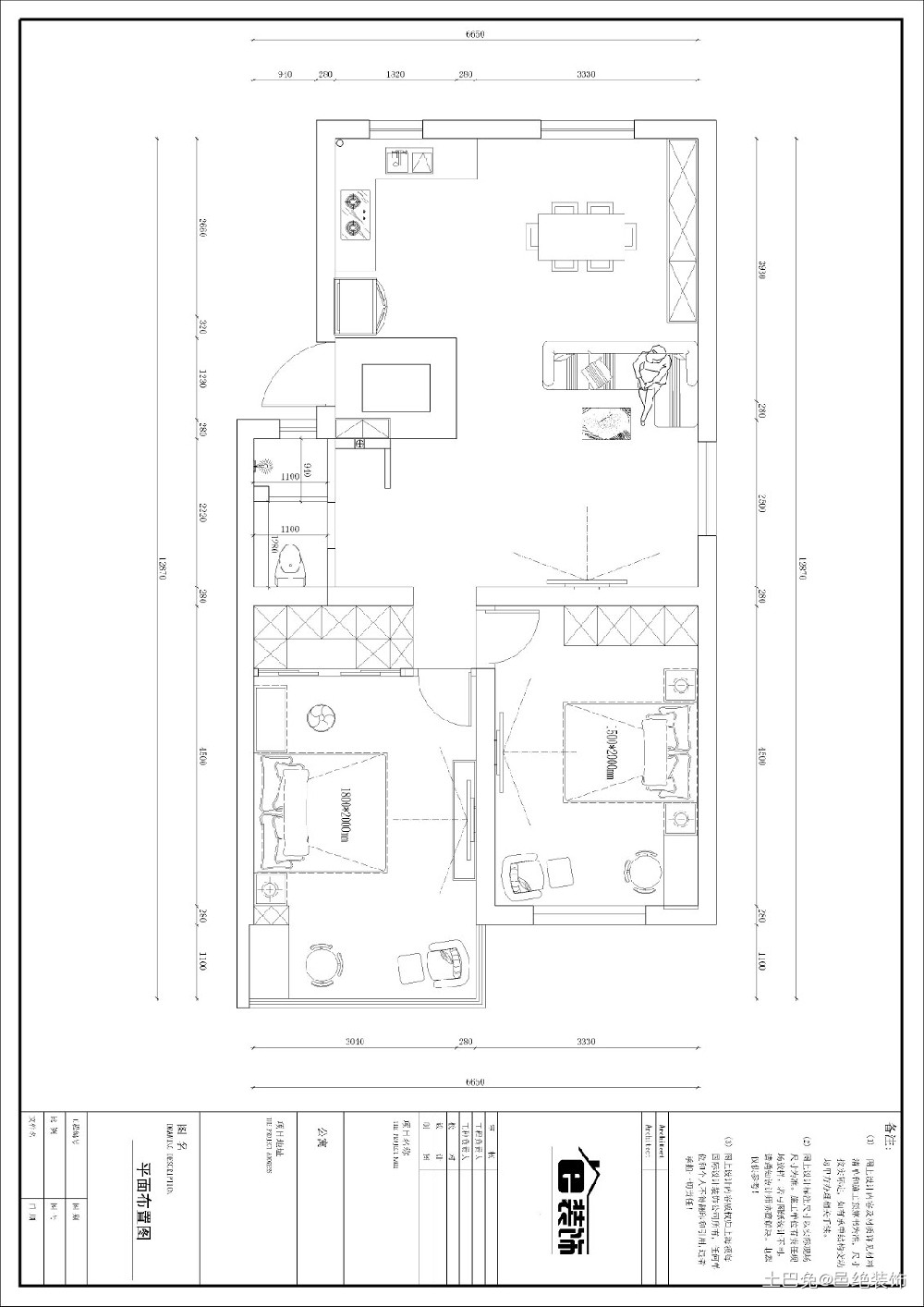 77m² 二居室，现代简约的时尚的魅力