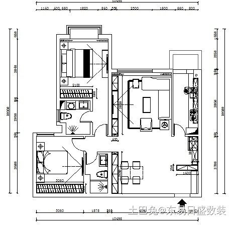 朝廷公寓83平现代轻奢风格