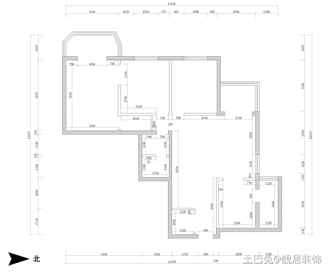 双花园现代简约三居室