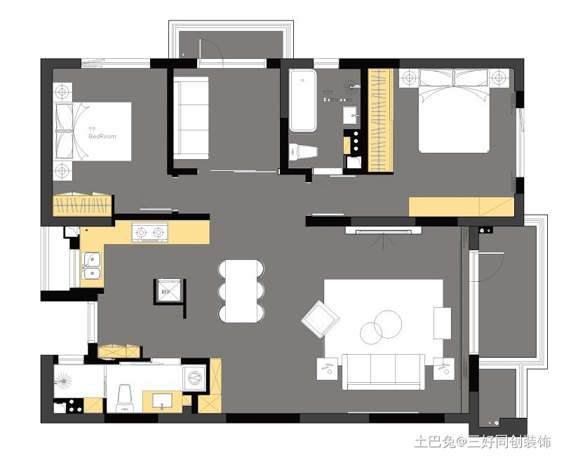 95m²的轻奢风格，自然舒适的家